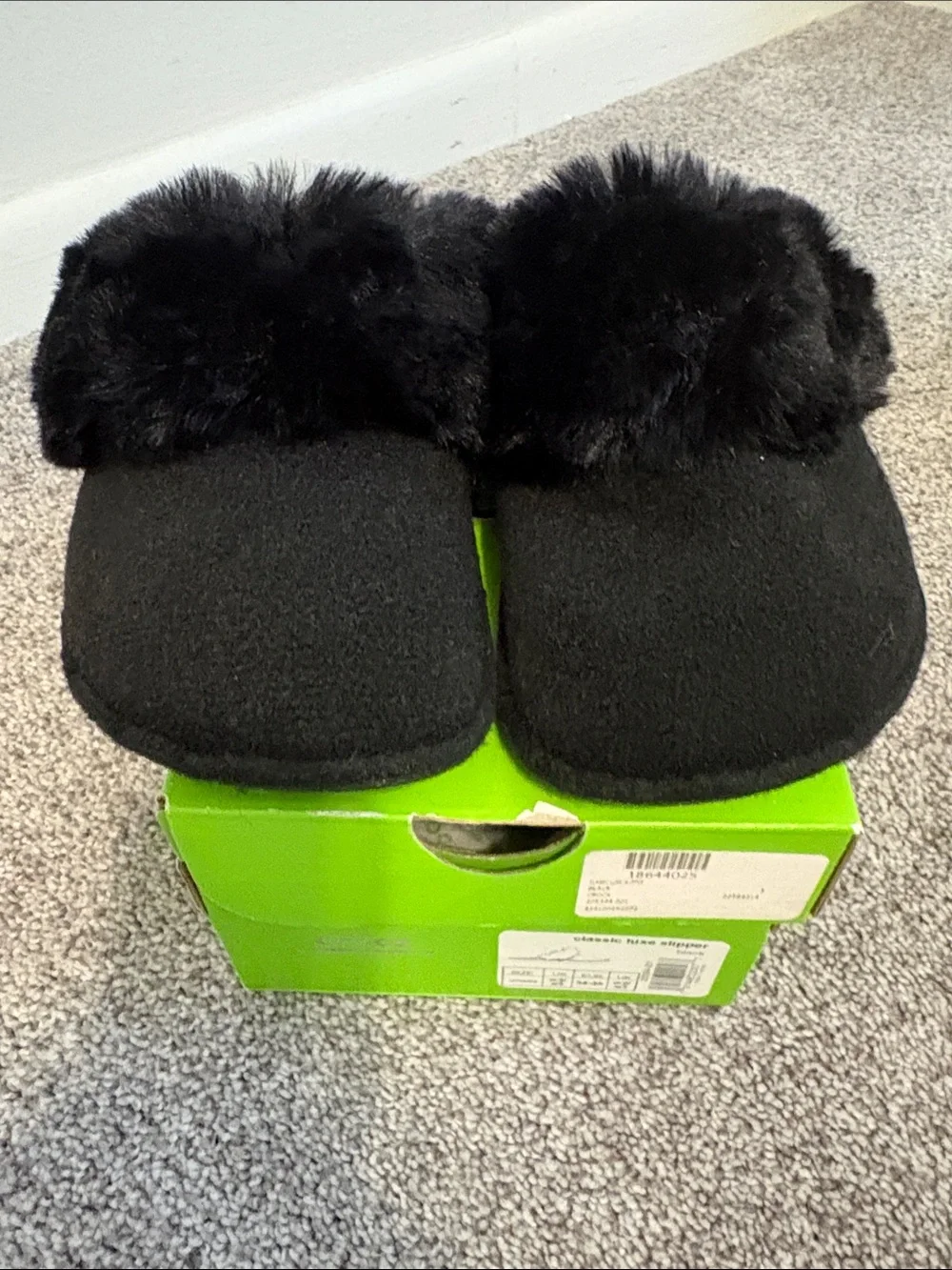 CROCS Kids Black Faux Fur Clog - Soft Slip-On Slippers